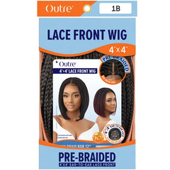 OUTRE - 4X4 LACE FRONT WIG - BOX BRAID BOB 12"