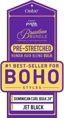 PURPLE PACK BRAZILIAN - PRESTRETCHED DOMINICAN CURL BULK 24
