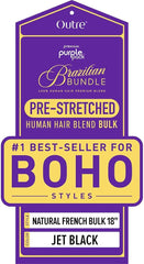 PURPLE PACK BRAZILIAN - PRESTRETCHED NATURAL FRENCH BULK 18"