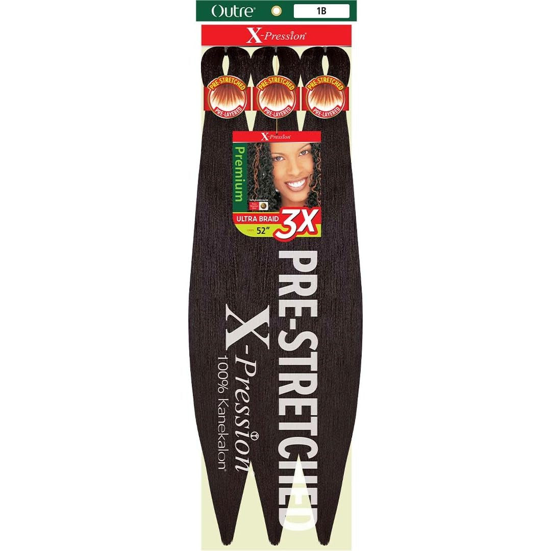 X-PRESSION BRAID-PRE STRETCHED BRAID 52" 3X
