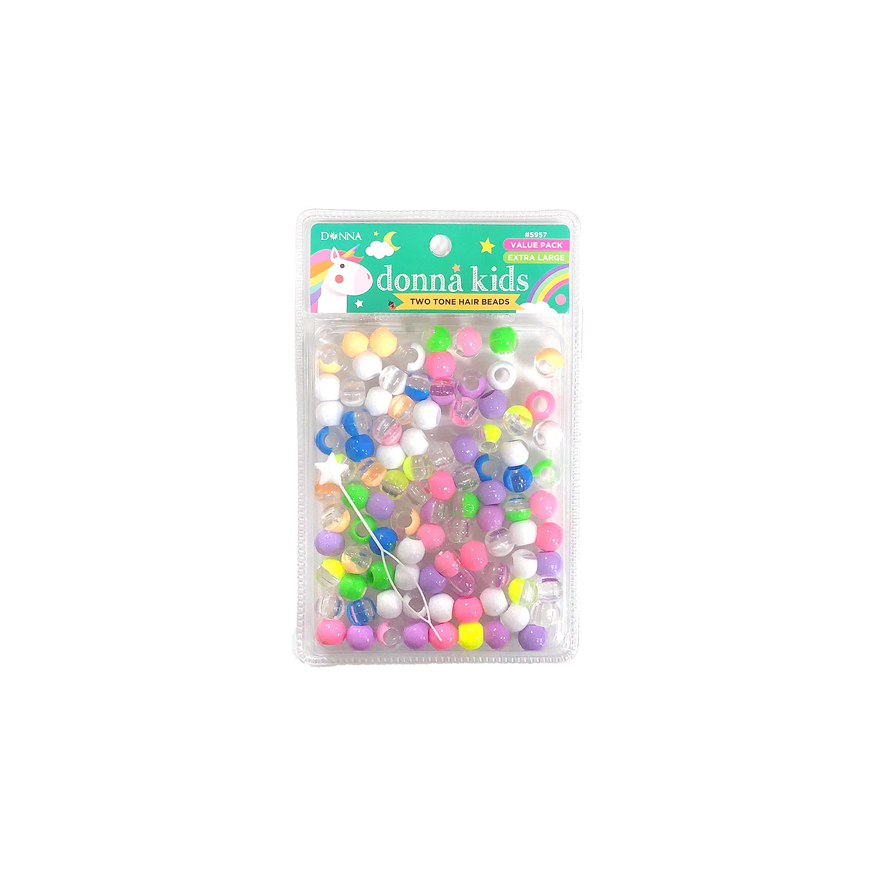 2 Donna Kids Two Tone Bead Value Pack #5952 Asst Pastel