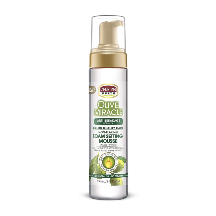 African Pride Olive Miracle Foaming Mousse(8.5oz)