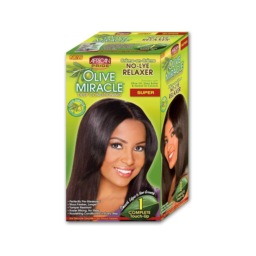 *African Pride olive miracle no-lye Relaxer 1 appl. kit supe