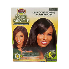 *African Pride olive miracle no-lye Relaxer 1 appl. kit supe