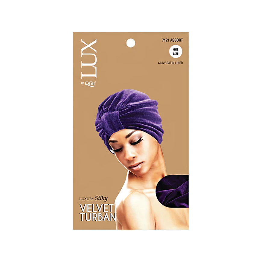 Qfitt lux silky Velvet Turban #7121 Assort