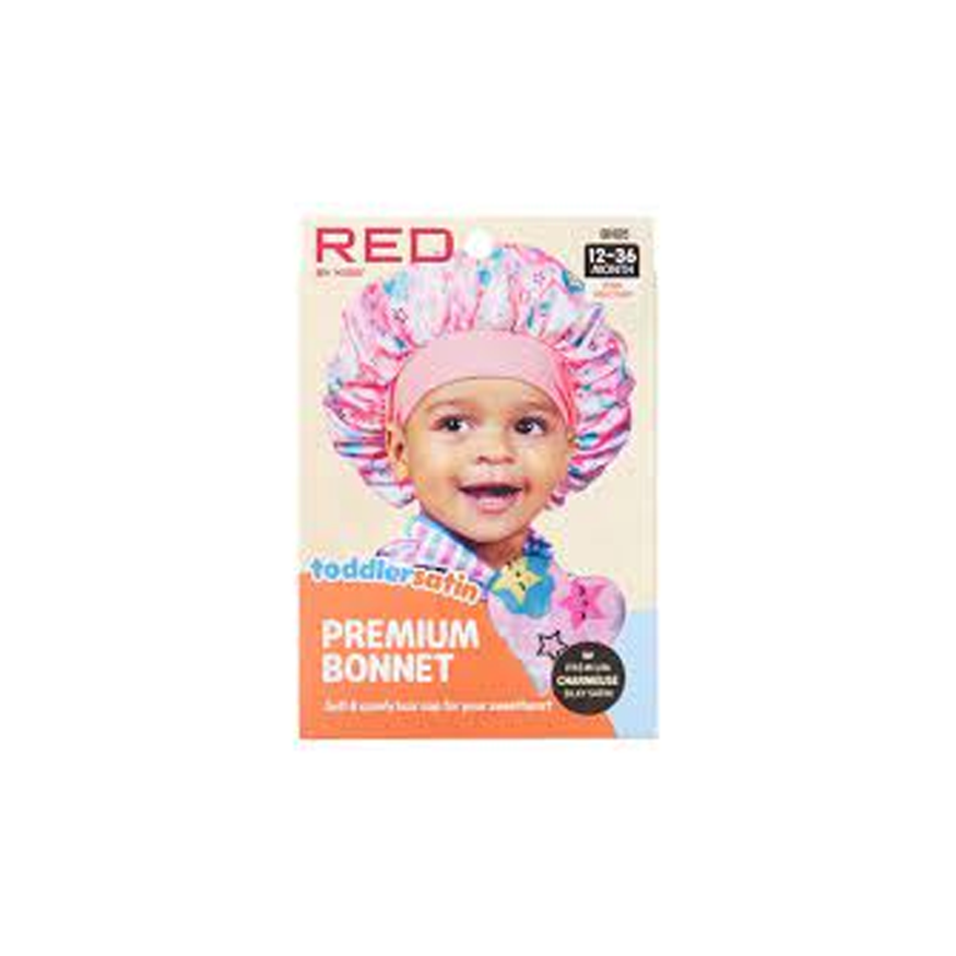 Red Baby Satin Bonnet