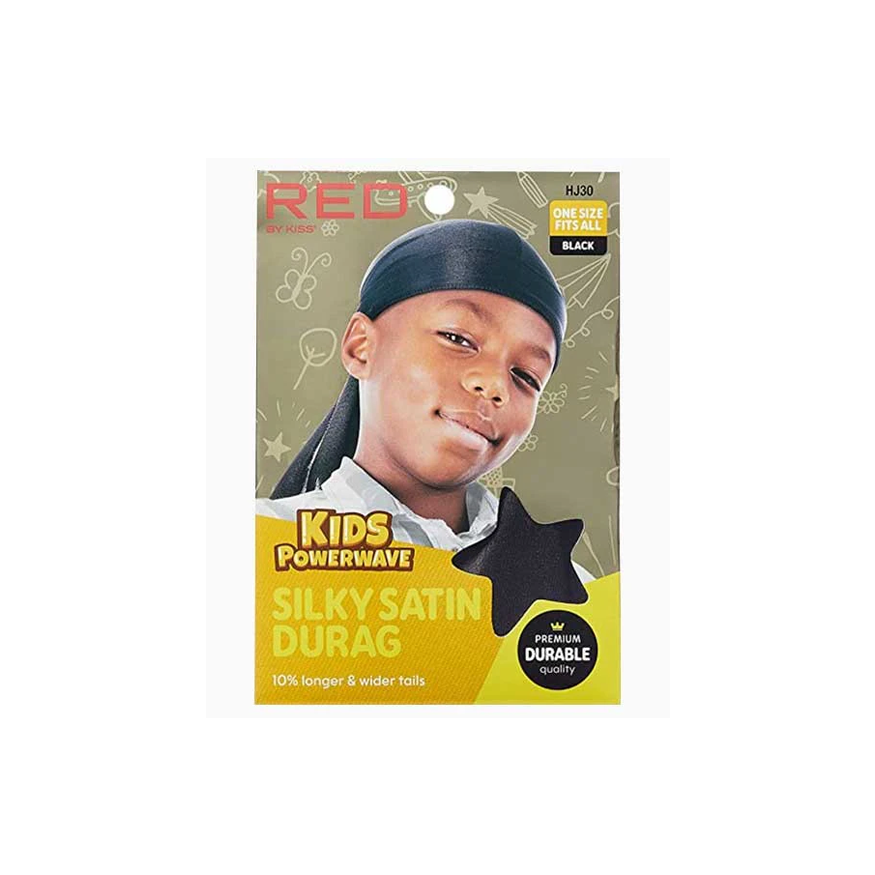 Red Kids Powerwave Silky Satin Durag