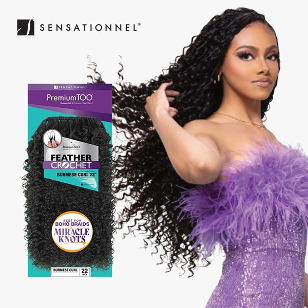 HH FEATHER CROCHET-BURMESE CURL 22" (PREMIUM TOO)