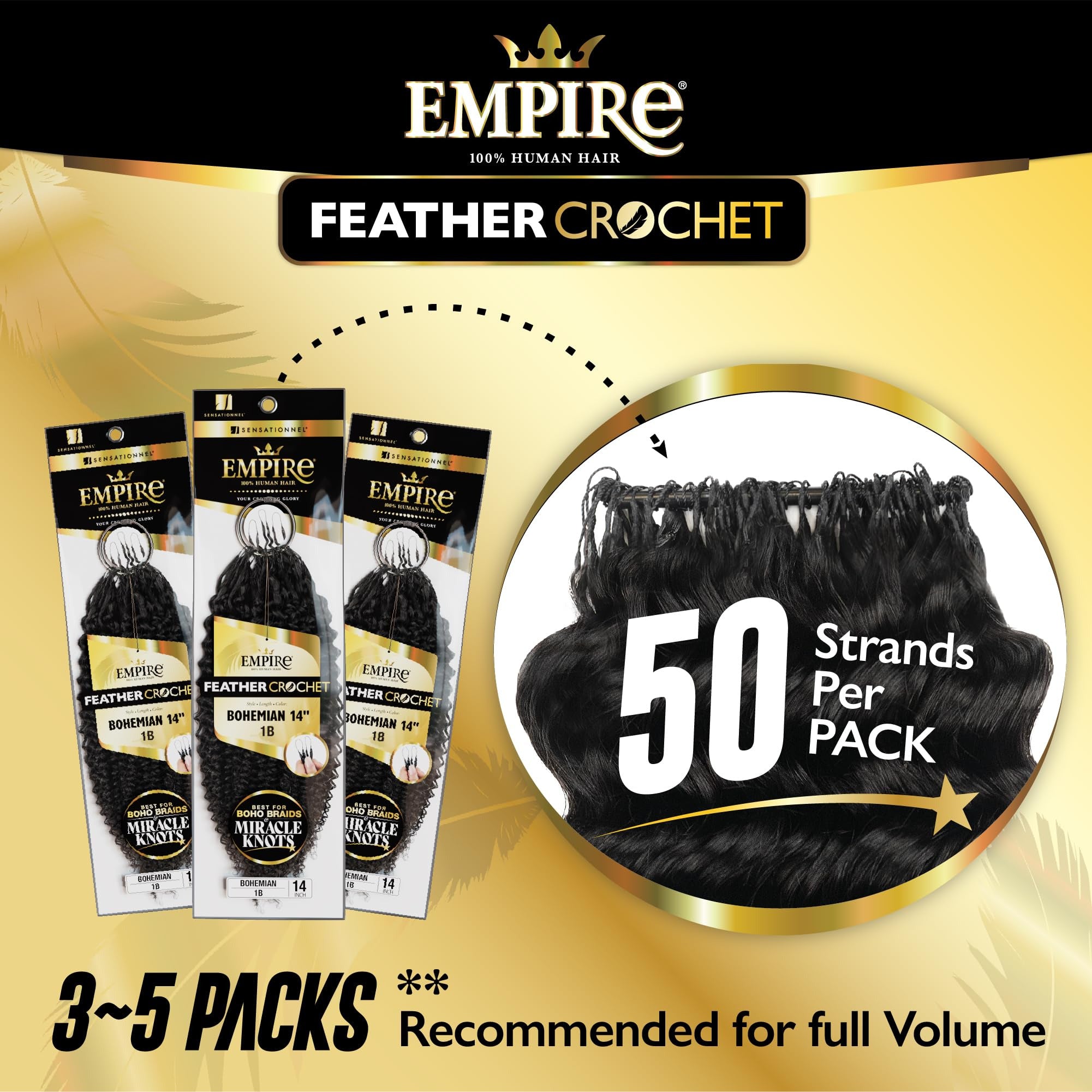 HH FEATHER CROCHET-DEEP 14â€ (EMPIRE)