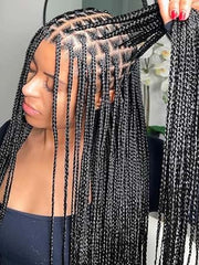 OUTRE-100% FULLY HT WHOLE LACE WIG-KNOTLESS BOX BRAIDS 36"