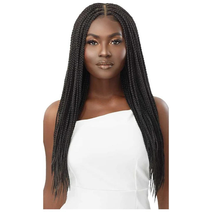 OUTRE-13X4 LACE FRONTAL WIG-KNOTLESS SQUARE PART BRAIDS 26"