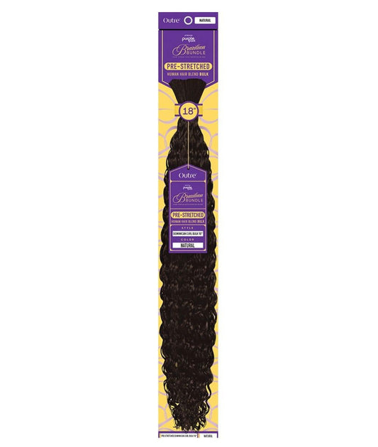 PURPLE PACK BRAZILIAN - PRESTRETCHED DOMINICAN CURL BULK 18