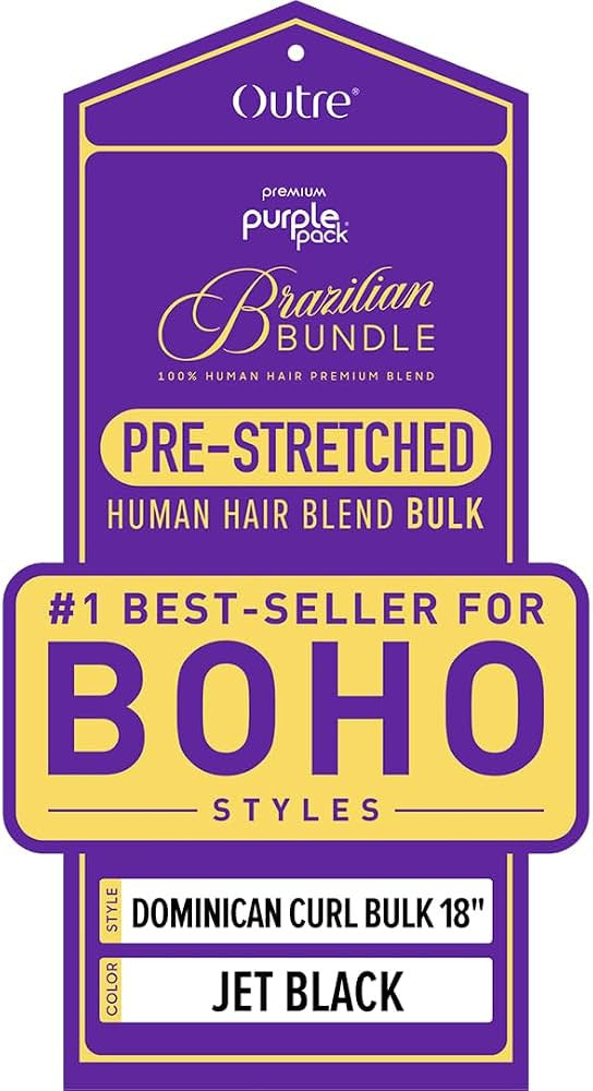 PURPLE PACK BRAZILIAN - PRESTRETCHED DOMINICAN CURL BULK 18