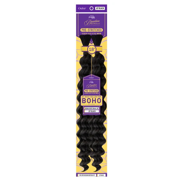PURPLE PACK BRAZILIAN - PRESTRETCHED DOMINICAN CURL BULK 24