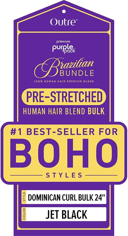 PURPLE PACK BRAZILIAN - PRESTRETCHED DOMINICAN CURL BULK 24