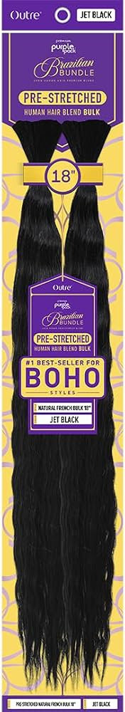 PURPLE PACK BRAZILIAN - PRESTRETCHED NATURAL FRENCH BULK 18"