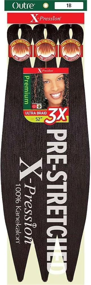 X-PRESSION BRAID-PRE STRETCHED BRAID 52" 3X