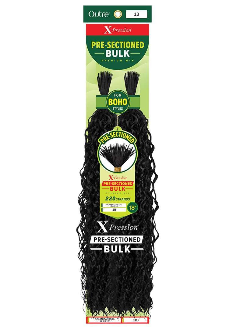 X-PRESSION PRE - SECTIONED DOMINICAN CURL BULK 18"