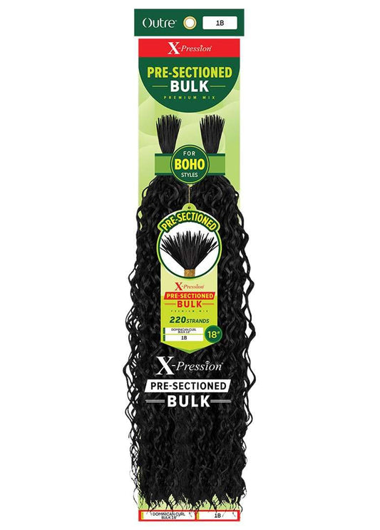 X-PRESSION PRE - SECTIONED DOMINICAN CURL BULK 18"