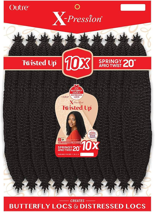 X-PRESSION - TWISTED UP - SPRINGY AFRO TWIST 20" 10X