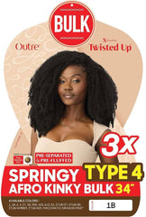 X-PRESSION - TWISTED UP - SPRINGY TYPE4 KINKY BULK 34 3X